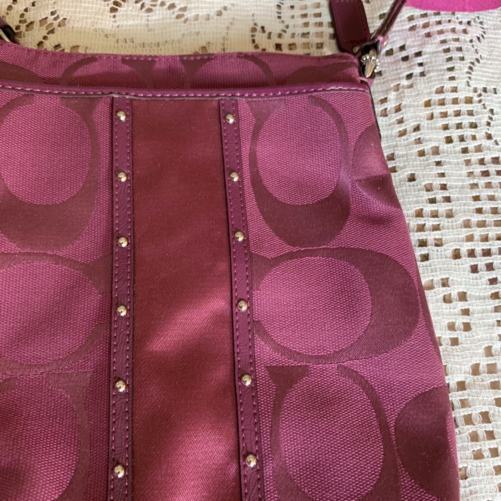 Coach Plum Signature Crossbody , NWOT